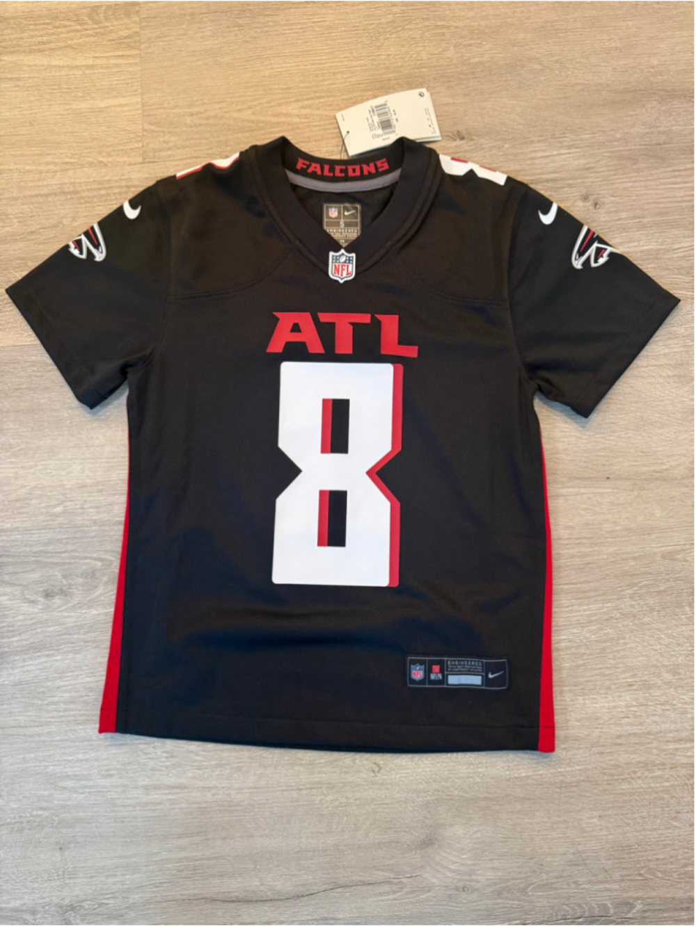 Kids Nike Atlanta Falcons Kyle Pitts Jersey Black Red Size S